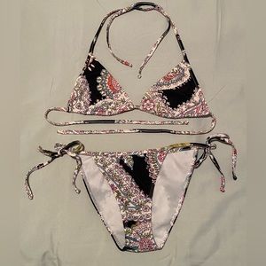 Sauvage Bikini Set w/Rhinestones Size Small Top and Bottom